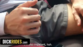 Hairy Latino Bear Rides Twink in Moving Car