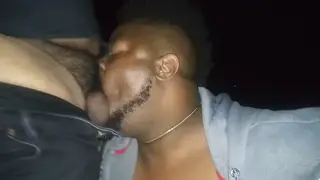 Chubby Latino Stud Services a Big Cock Under the Night Sky