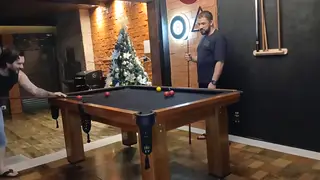 MILF Strips After Losing a Pool Table Wager