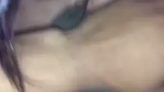 Arab Beauty Bounces on Top in a Moving Car