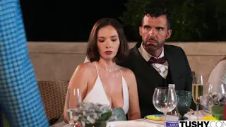 Voluptuous Brunette Bride Takes First Anal at Luxury Hotel