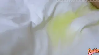 European MILF Pisses on Hotel Bed Before Cumshot