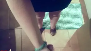Blonde European MILF Gets Loud in the Bathroom