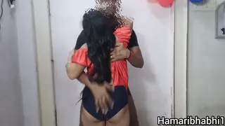 Indian Wife Cheats in a Standing Doggystyle Quickie