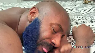 Muscular Ebony Stud Takes Bareback Pounding