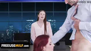 Office Threesome Erupts Between Anchor, Colleague and Protester