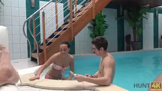 European Brunette Gives POV Blowjob in Cuckold Scenario