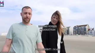 European Bisexual Threesome Unfolds on a Sunny Beach