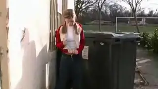 Blonde Teases and Sucks Cock Under the Open Sky