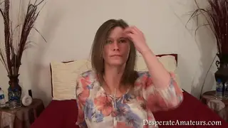 Curvy Brunette Auditions With a Sloppy Blowjob