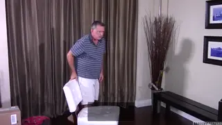 Muscular Older Man Claims Athletic Teen's Virgin Hole Bareback