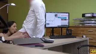 Brunette European Couple Share Intimate Office Encounter