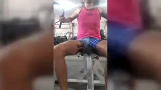 Latino Twink Strokes His Hard Cock Outdoors at the Gym