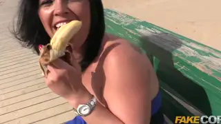 Outdoor POV Encounter with a Spanish Babe Ends in Cumshot