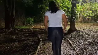 Brunette Wife Fucked Doggystyle Outdoors While Husband Watches