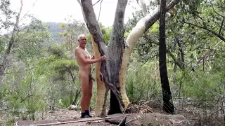 Silver-Haired Grandpa Strokes Himself Slowly