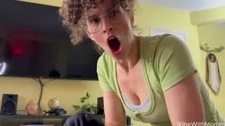 Hairy Stepmom Rides Husband in POV Handjob Finish