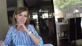 Asian Waitress Gives Footjob and Takes Cumshot on Feet in Car