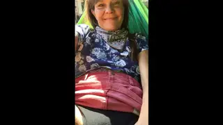 MILF Masturbates with Toys in Hammock