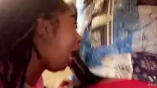 Ebony Petite Compilation Serves Deepthroat and Anal Action