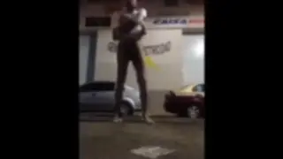 Solo Guy Strokes Himself on a Quiet Night Walk