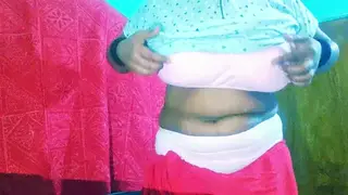 Curvy Indian Woman Explores Her Body in Lingerie