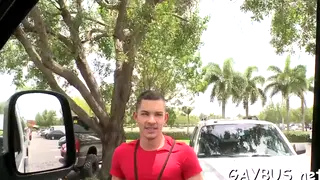 Muscular Hunk and Twink Swap Oral Before Anal