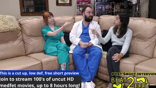 Petite Newcomer Tries Foot Casting on Couch