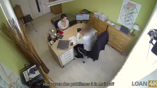European Brunette Takes Anal During Loan Interview