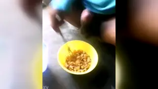 Solo Guy Strokes Until He Covers Breakfast Cereal