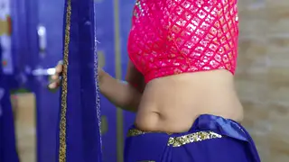 Tanned Asian Bride Learns Massage from Brother-In-Law Outdoors