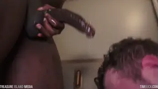 Black Stud Face-Fucks White Sub Outdoors