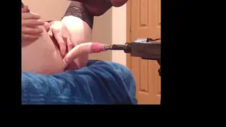 Femboy Takes Machine Deep in Solo Session