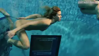 European Lesbians Strip and Piss Underwater