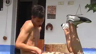 European Twink Explores Bareback Casting Outdoors