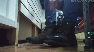 Worn Boots and Ripe Feet Pressed Against the Lens