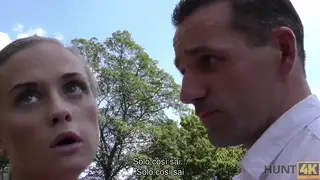 Cuckold Watches His Girlfriend Service a Stranger Outdoors