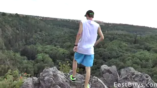 Czech Twink Gets Outdoor Handjob Massage POV