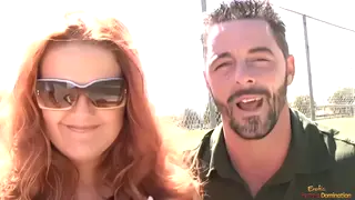 Redheaded MILF Enjoys Stranger While Husband Watches