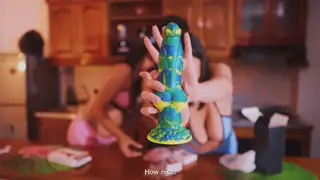 Two Curvy Women and a Man Explore Toys in a Bisexual Threesome