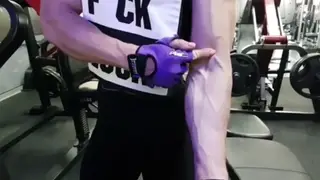 Muscular European Woman Flexes and Strips in Webcam Compilation