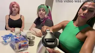 Interracial Threesome Ignites While the House Is Empty