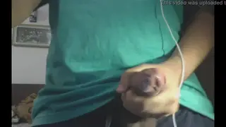 Indian Twink Strokes His Big Cock on Webcam