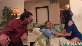 Cuckold Husband Watches His MILF Wife Take Another Man