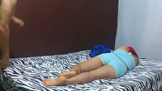 Curvy Stepmom and Stepson Bedroom Play Interrupted by Ghost