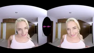 Blonde Teen Rides Cock Deep in VR POV Session