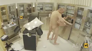 Asian Teen Patient Submits to Doctor's Deep Throat and Pussy Licking