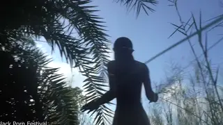 Ebony Lesbians Lick and Finger Outdoors
