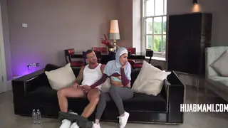 Muscular European Seduces Petite Arab MILF