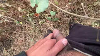 Asian Woman Pisses Freely Across Open Fields